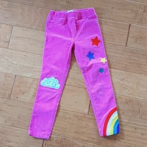 Boden girls applique corduroy pants